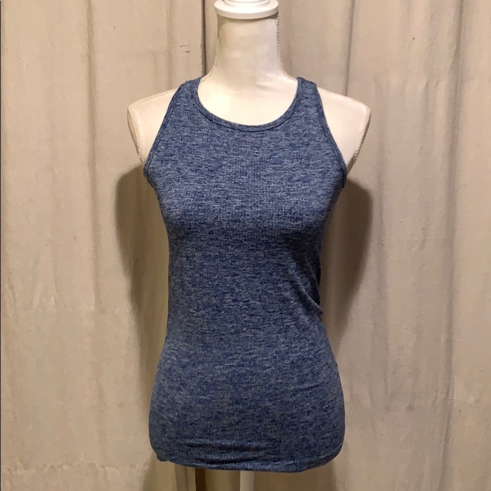 Athleta blue racer back tank top